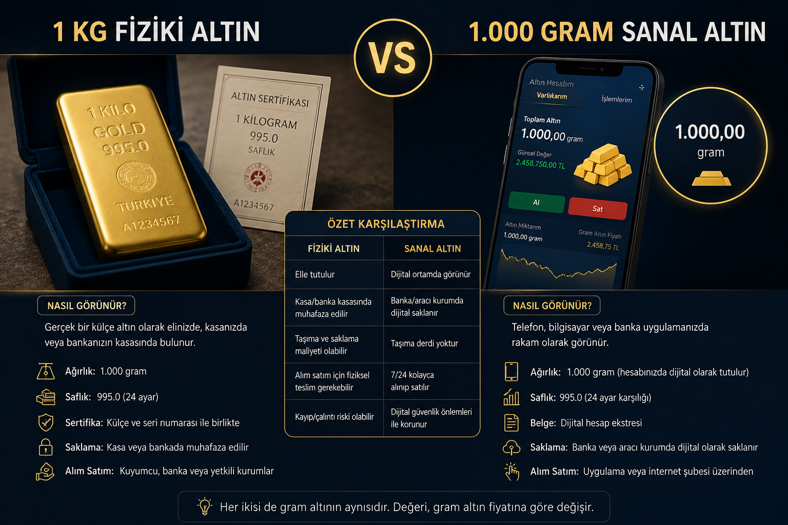 1 kg Fiziki Altın mı 1.000 gram Banka Altın Hesabı mı? Her Açıdan Karşılaştırma... 1 d9dfa48f 0fe1 4a4b 8069 46dc87c6fee9